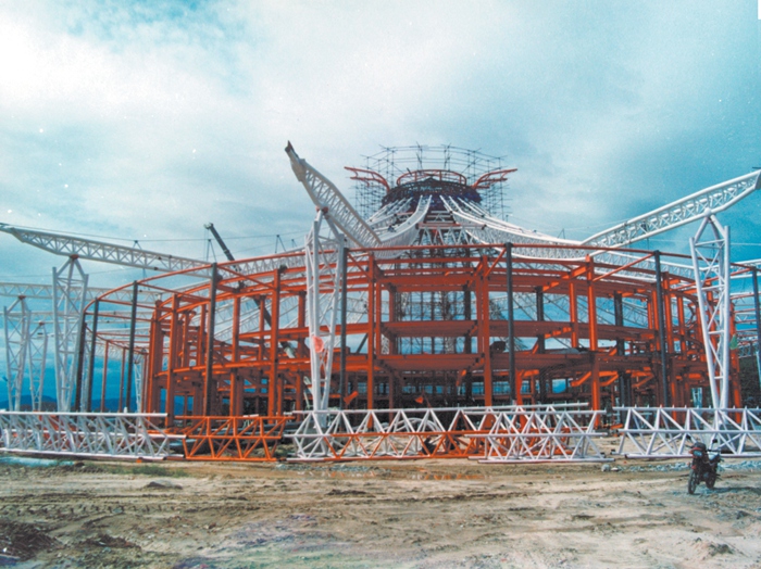 Sanya beautiful crown steel frame fire protection coating project